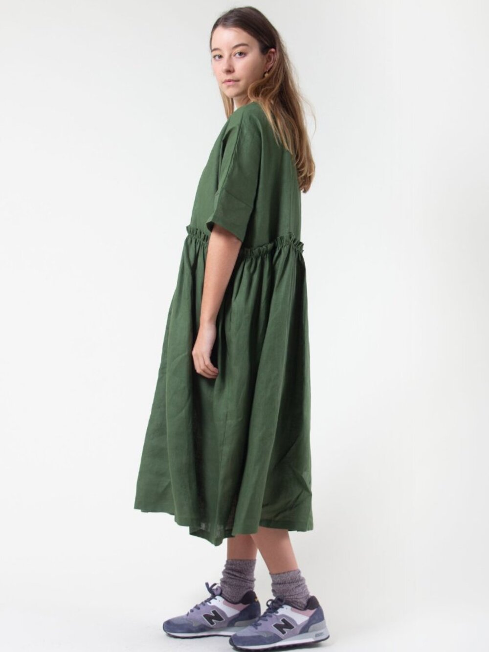 Ivy Niu Linen Moss Tent Dress (rare)
